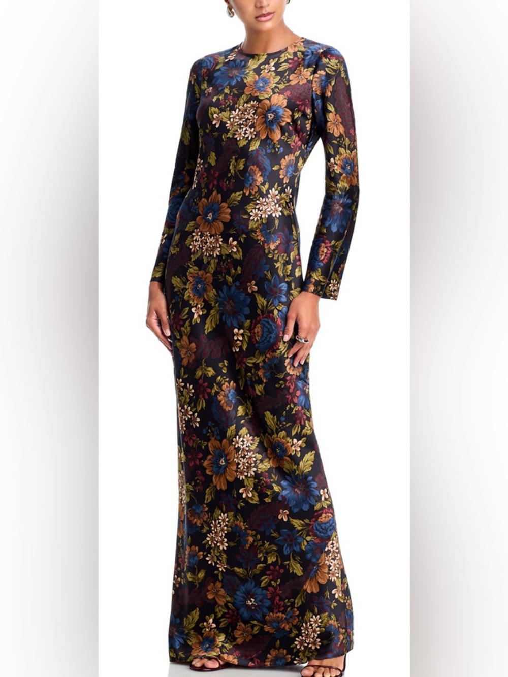 Veronica Beard Floral Gemma Maxi Dress in Black Multi - Picture 3 of 9